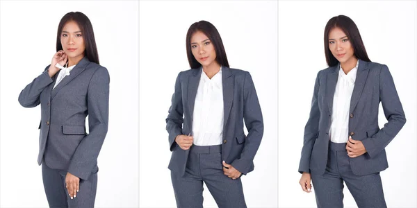 Half Body Portrait 20S Asian Business Woman Black Short Hair — Stockfoto