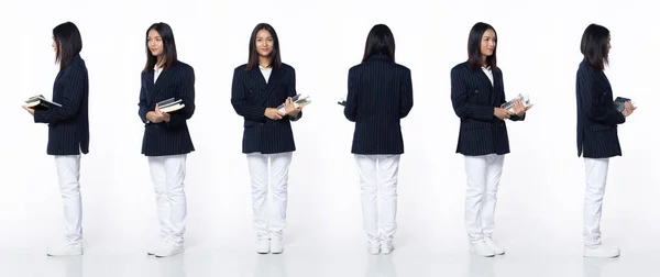 20S Longitud Completa Joven Contable Impuestos Mujer Asiática Financiera 360 —  Fotos de Stock
