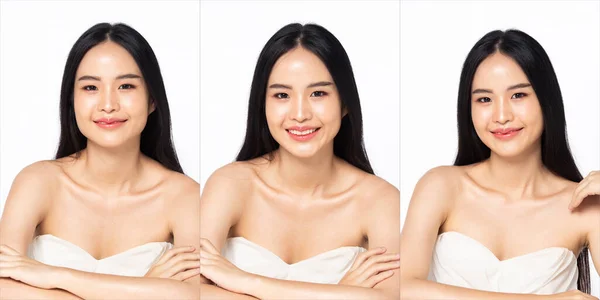 Half Body Jovem Adulto Mulher Asiática Olhar Para Câmera Bela — Fotografia de Stock