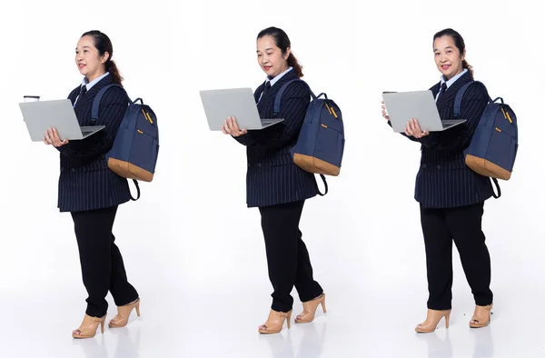 Full Length 40S 50S Asian Senior Woman Business Executive Manager — Stock fotografie