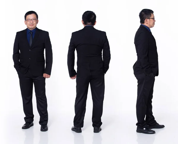 Comprimento Total 60S 50S Asian Senior Man Business Executive Manager — Fotografia de Stock