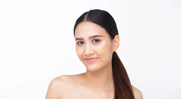Face Shot Beauty Skin 20S Asian Woman Beaux Yeux Lèvres — Photo