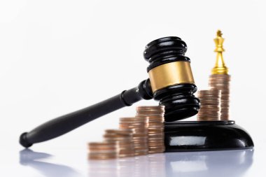 Hukuk ve adalet eğitiminin finansal büyümesi tokmak dengeli madeni para yığını tarafından temsil edilmektedir. Judge Power para akışını durdurdu. Vergi ödemeleri ve çamaşır konsepti yolsuzluğu, kopyalama alanı