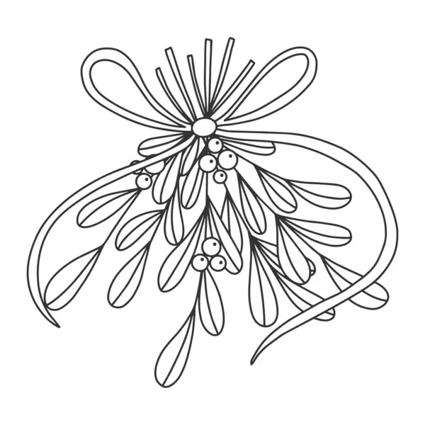 Ökse otu boyama sayfası. Doodle tarzı çizim. Vektör illüstrasyonu.