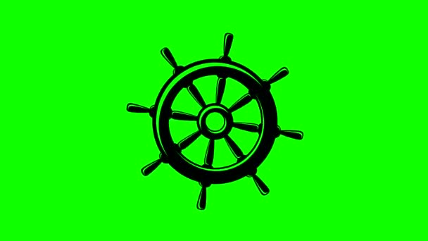 Green Screen Sailing Ship — Stok Video