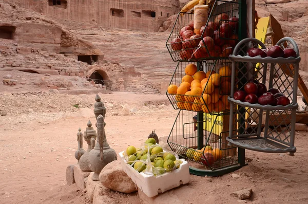 Jordanië, petra. bij de winkel handelaar — Stockfoto