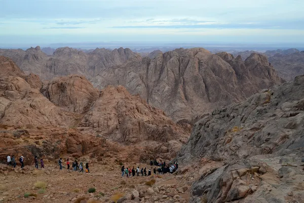 Egypte, moses berg. afdaling vanaf de top — Stockfoto