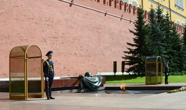 Moscow, Alexander Garden. Honor guard at the Tomb of the Unknown