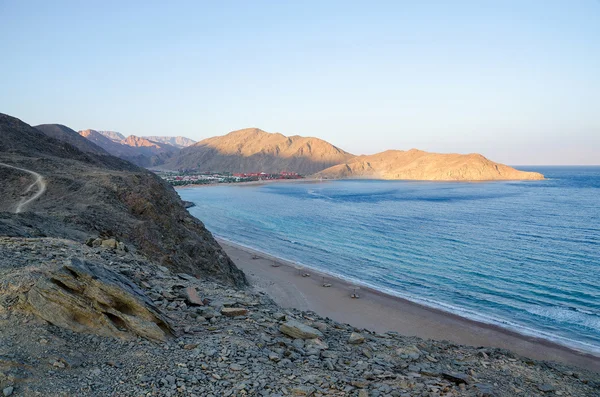 Egypt, taba, výhled na Akabský záliv — Stock fotografie