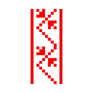 Pikselleştirilmiş desen Vyshyvanka Geleneksel Etnik Ukrayna Kusursuz Slav Şablonu süslemesi