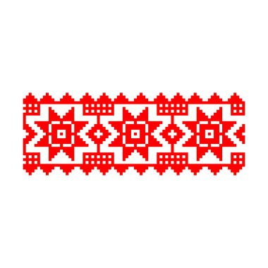 Geometrik etnik model geleneksel arka plan pürüzsüz Ukraynalı Vyshyvanka