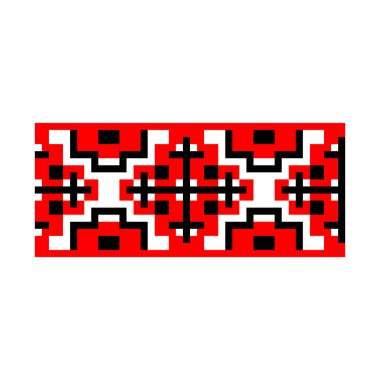 Geometrik etnik model geleneksel arka plan pürüzsüz Ukraynalı Vyshyvanka