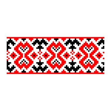 Geometrik etnik model geleneksel arka plan pürüzsüz Ukraynalı Vyshyvanka