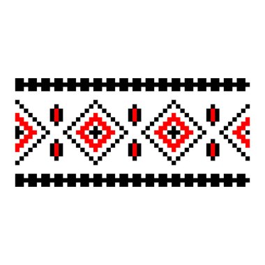 Geometrik etnik model geleneksel arka plan pürüzsüz Ukraynalı Vyshyvanka