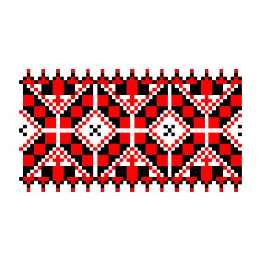 Geometrik etnik model geleneksel arka plan pürüzsüz Ukraynalı Vyshyvanka