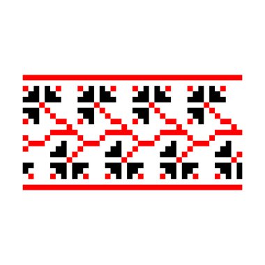 Geometrik etnik model geleneksel arka plan pürüzsüz Ukraynalı Vyshyvanka