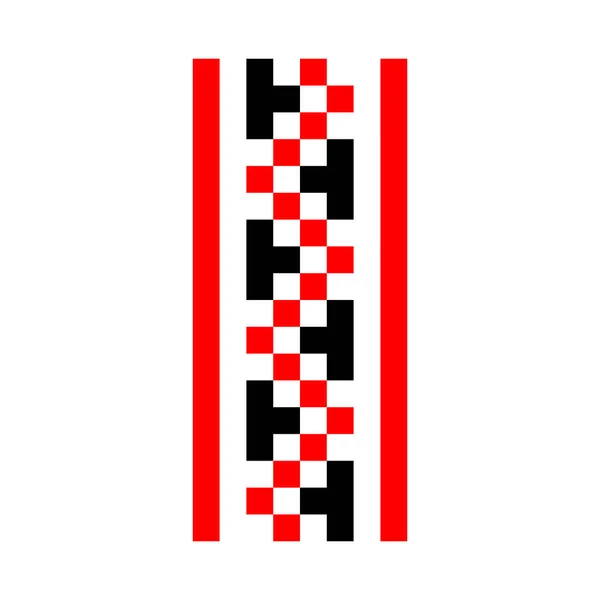 Pixelized Pattern Vyshyvanka Traditional Ethnic Ukrainian Seamless Pattern Slavic Ornament — Stock Vector