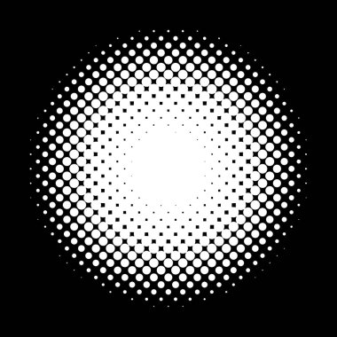 Yarım ton elementini çember yapın. Puantiyeli noktalar soluk çember noktaları gradyan arkaplanı. Noktalı Gradyan Yarım Tonlama Turu. Moda vektör tasarımı ögesi