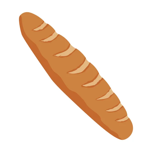 Baguette Handgjort Bröd Platt Vektor Illustration För Bageri Bageri Butik — Stock vektor