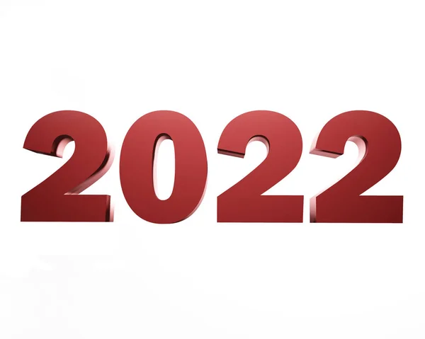 Inscrição 2022 Feliz Ano Novo Fundo Branco Conceito Ano Novo — Fotografia de Stock