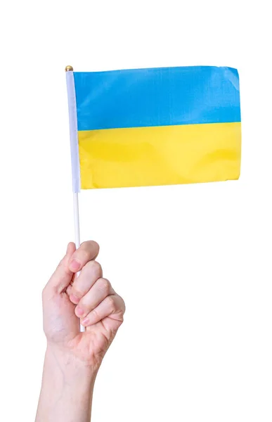 바탕에 우크라이나 국기를 나라라는 — 스톡 사진
