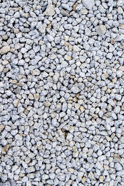White sharp pebble on the small garden ground — Stock Photo, Image