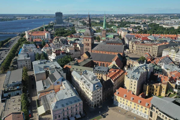 Riga City Centre Skyview Capital Latvia Baltic States High Quality — Stock Photo, Image