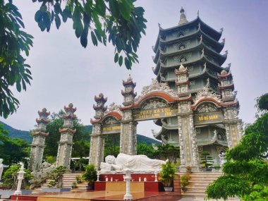 Beautifull buddhist temple near lady buddha statue, Da Nang, Vietnam.