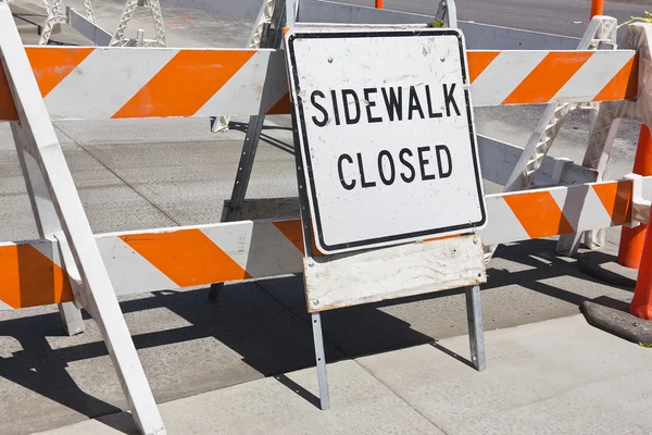 Sidewalk Close Sign — Stock Photo, Image