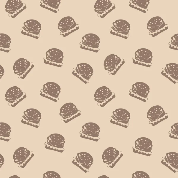 Seamless pattern of icon burger , for wrapping paper, wallpaper, fabric pattern, backdrop, print, gift wrap, cover of notebook, envelope — Stock Vector