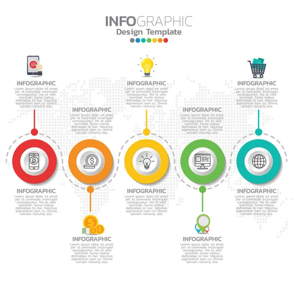 Infographic Concept Illustration Seo Infographics Επιχειρηματικό Πρότυπο Διάταξης — Διανυσματικό Αρχείο