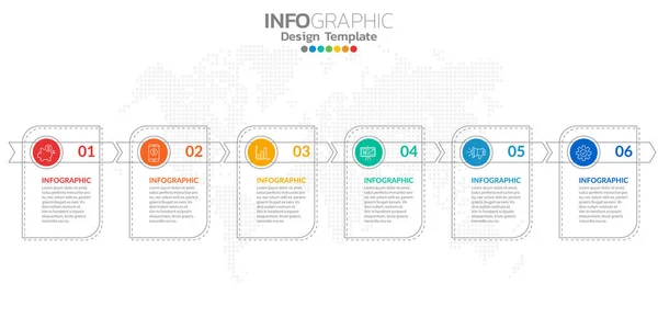 Infografiken Für Geschäftskonzept Mit Symbolen Und Optionen Oder Schritten — Stockvektor