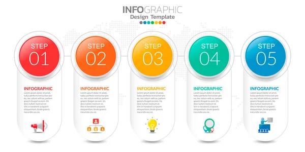 Infografika Üzleti Koncepció Ikonokkal Opciókkal Vagy Lépésekkel — Stock Vector