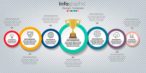 Infographic Στην Επιχειρηματική Ιδέα Επιλογές Βήματα Διαδικασίες — Διανυσματικό Αρχείο