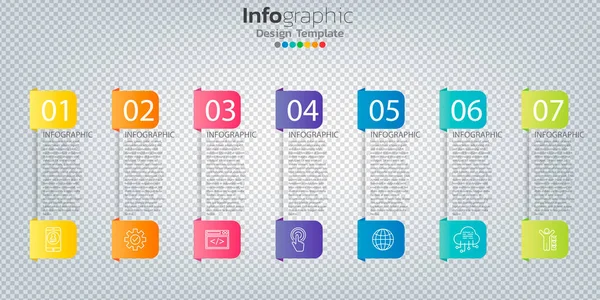 Infographic Obchodním Konceptu Možnostmi Kroky Nebo Procesy — Stockový vektor