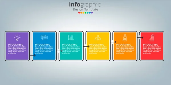 Sikeres Infografikai Sablon Lépcsőfoképítéssel — Stock Vector