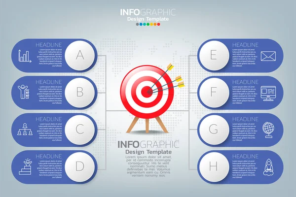 Vettore Progettazione Infografica Icone Possono Essere Utilizzati Layout Del Flusso — Vettoriale Stock