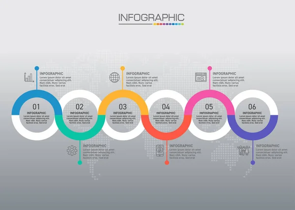 Infographic Chart Business Concept Options Can Used Business Concept Steps — 图库矢量图片