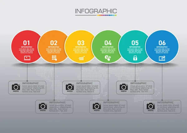 Infographic Chart Business Concept Options Can Used Business Concept Steps — Wektor stockowy