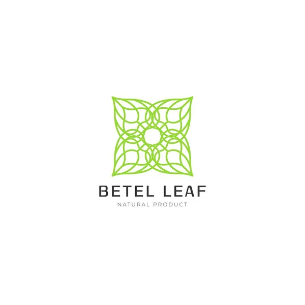 Betel Leaf Icon Logo Vector Design Template Eco Natural Organic — Stock Vector