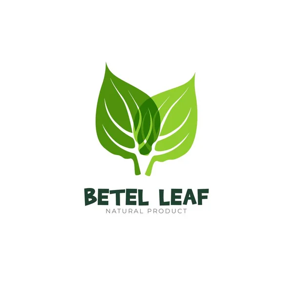 Betel Blatt Symbol Logo Vektor Design Vorlage Eco Natural Organic — Stockvektor