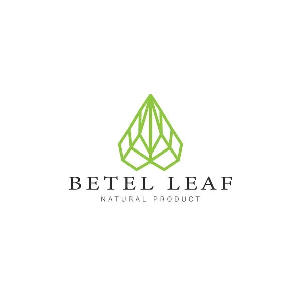 Betel Leaf Icon Logo Vector Design Template Creative Luxury Logo — Stock Vector