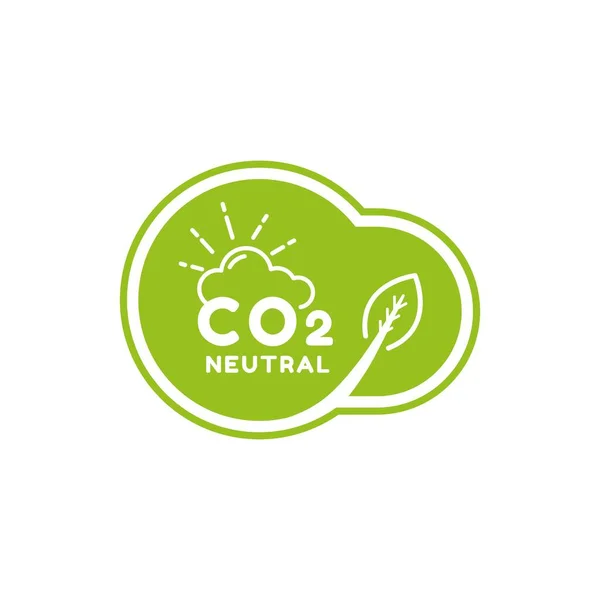 Co2 Co2 Neutrales Null Emission Symbol Logo Für Klimawandel Und — Stockvektor