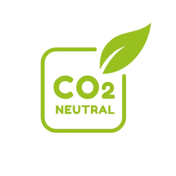 Co2 Co2 Neutrales Null Emission Symbol Logo Für Klimawandel Und — Stockvektor