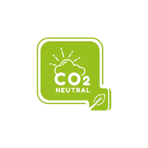 Co2 Co2 Neutrales Null Emission Symbol Logo Für Klimawandel Und — Stockvektor