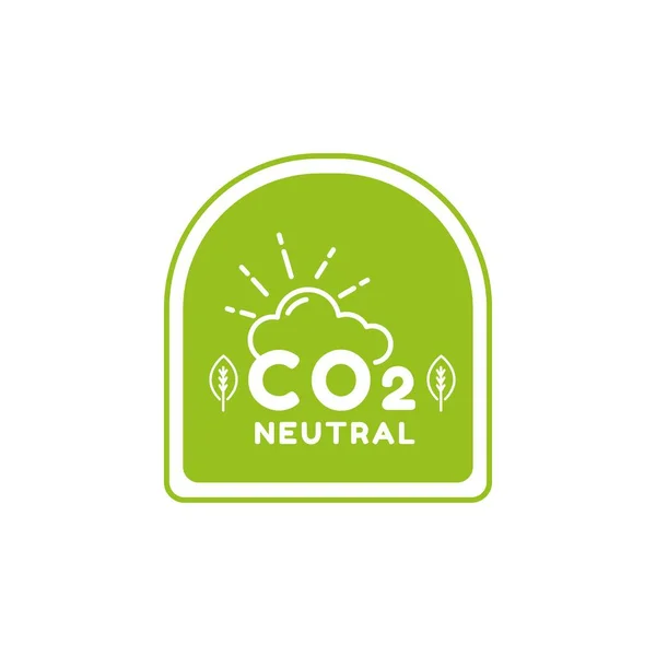 Co2 Co2 Neutrales Null Emission Symbol Logo Für Klimawandel Und — Stockvektor