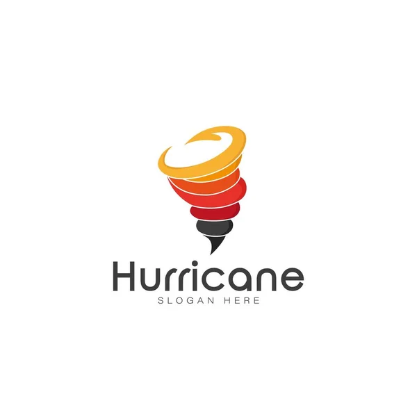 Diseño Concepto Vector Logotipo Icono Huracán Tornado Abstracto Icono Tifón — Vector de stock