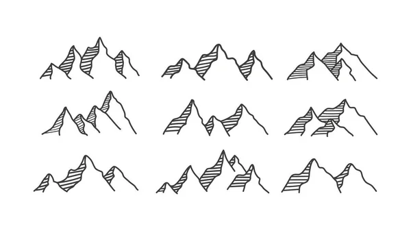 Mountain Icon Logo Vector Illustratie Voor Outdoor Sport Grafisch Ontwerp — Stockvector