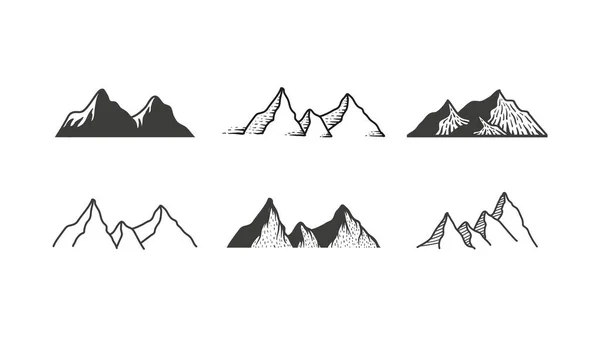 Ilustração Vetor Logotipo Ícone Montanha Para Projeto Gráfico Esporte Exterior — Vetor de Stock