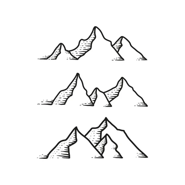 Mountain Icon Logo Vector Illustratie Voor Outdoor Sport Grafisch Ontwerp — Stockvector
